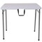 Emma and Oliver 2.79-Foot Square Bi-Fold Plastic Folding Table with Carrying Handle